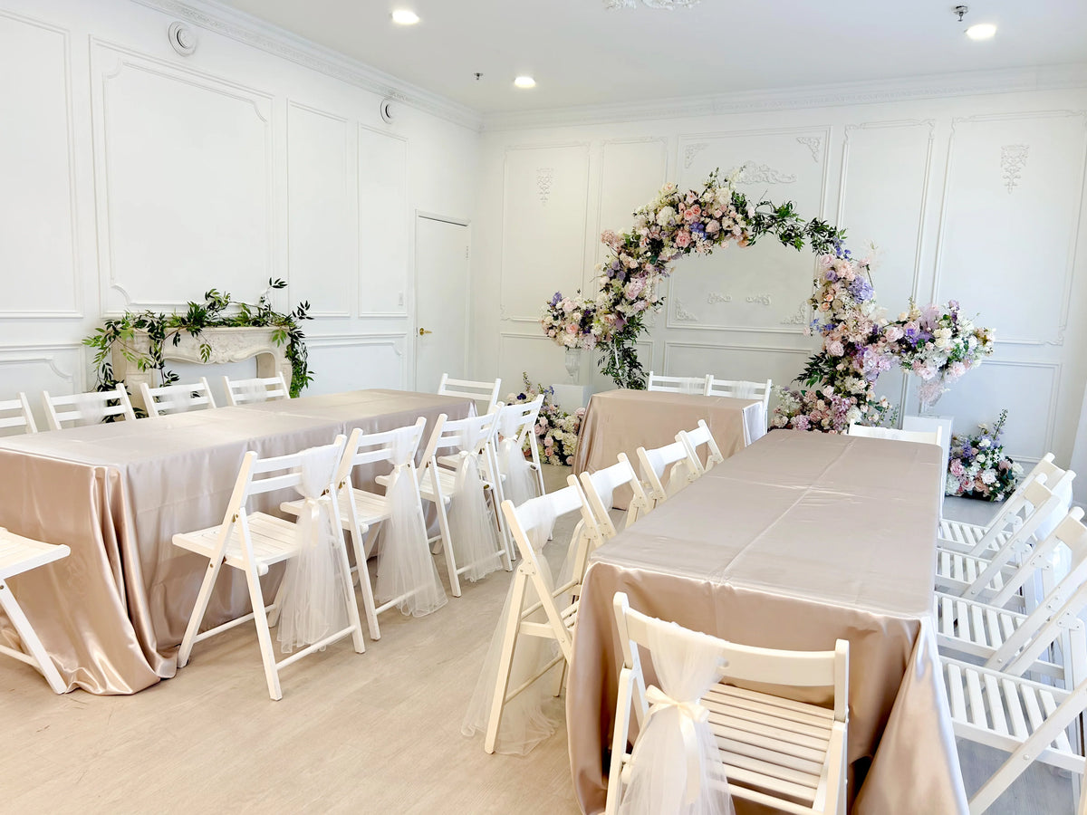 Table Cloth Rental – Small Wedding Venue Toronto | Elopement Chapel Toronto
